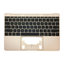 Apple MacBook 12" A1534 (Early 2015 - Mid 2017) - Horný Rám Klávesnice + Klávesnica US (Gold)