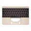 Apple MacBook 12" A1534 (Early 2015 - Mid 2017) - Horný Rám Klávesnice + Klávesnica UK (Gold)