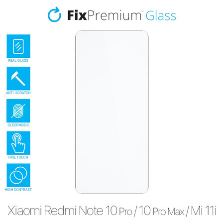 FixPremium Glass - Tvrdené Sklo pre Xiaomi Redmi Note 10 Pro, 10 Pro Max, Mi 11i a Poco F3