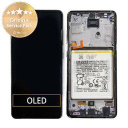 Samsung Galaxy A52s 5G A528B - LCD Displej + Dotykové Sklo + Rám + Batéria (Awesome White) - GH82-26912D, GH82-26909D Genuine Service Pack