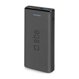 SBS - PowerBank 10 000 mAh, 2x USB, 2,1A, čierna