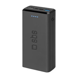 SBS - PowerBank 20 000 mAh, 2x USB, 2,1A, čierna