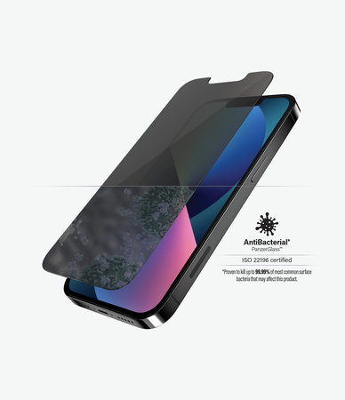 PanzerGlass - Tvrdené Sklo Standard Fit Privacy AB pre iPhone 13, 13 Pro a 14, transparent