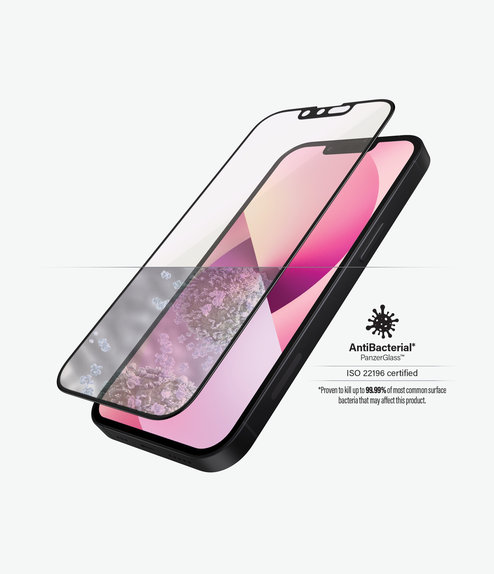PanzerGlass - Tvrdené Sklo Case Friendly Anti-Bluelight AB pre iPhone 13 mini, čierna