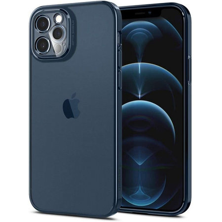 Spigen - Puzdro Optik Crystal pre iPhone 12 Pro, chrómová modrá
