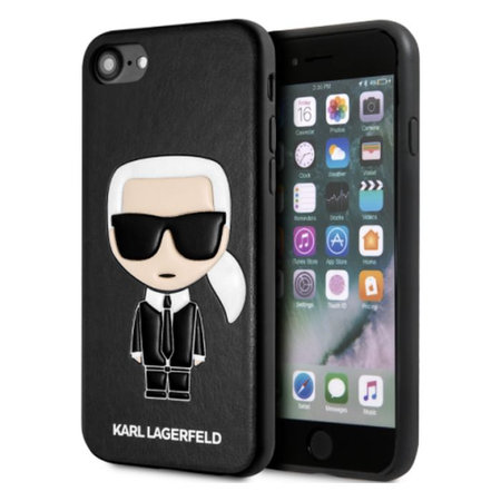 Karl Lagerfeld - Puzdro Full Body Iconic pre iPhone SE 2020/8/7, čierna