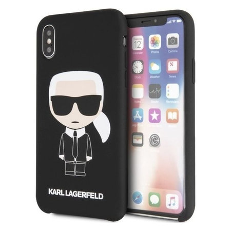 Karl Lagerfeld - Puzdro Full Body Iconic Hard Case pre iPhone X/Xs, čierna