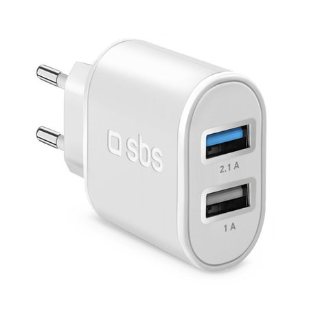 SBS - 10W Nabíjací Adaptér 2x USB, čierna