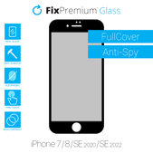 FixPremium Privacy Anti-Spy Glass - Tvrdené Sklo pre iPhone 7, 8, SE 2020 a SE 2022