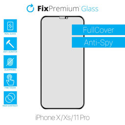 FixPremium Privacy Anti-Spy Glass - Tvrdené Sklo pre iPhone X, XS a 11 Pro