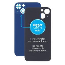 Apple iPhone 13 - Sklo Zadného Housingu so Zväčšeným Otvorom na Kameru (Blue)