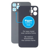 Apple iPhone 13 Pro Max - Sklo Zadného Housingu so Zväčšeným Otvorom na Kameru (Graphite)