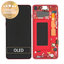 Samsung Galaxy S10 G973F - LCD Displej + Dotykové Sklo + Rám (Red) - GH82-18850H Genuine Service Pack