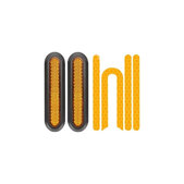 Xiaomi Mi Electric Scooter 1S, 2 M365, Essential, Pro, Pro 2 - Bočná Dekorácia Zadného Kolesa + Reflexný Pásik (Yellow)