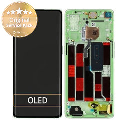 Oppo Reno 4 Pro - LCD Displej + Dotykové Sklo + Rám (Green Glitter) - 4905501 Genuine Service Pack