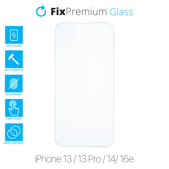 FixPremium Glass - Tvrdené Sklo pre iPhone 13, 13 Pro, 14 a 16e