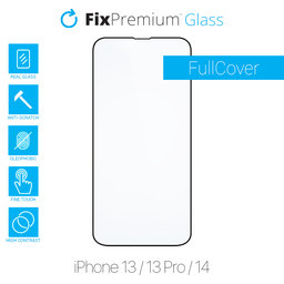 FixPremium FullCover Glass - Tvrdené Sklo pre iPhone 13, 13 Pro a 14