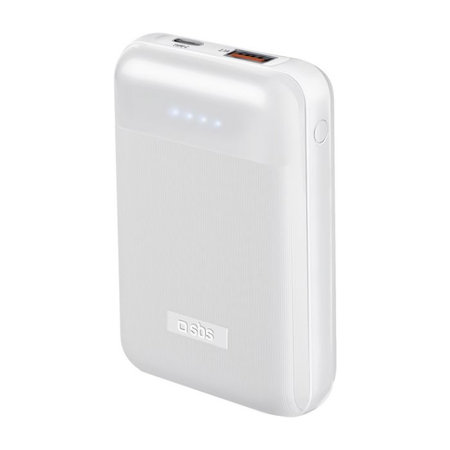 SBS - PowerBank 10 000 mAh, USB, USB-C PowerDelivery 20W, biela