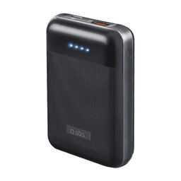 SBS - PowerBank 10 000 mAh, USB, USB-C PowerDelivery 20W, čierna