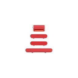 Apple iPhone 13, 13 Mini - Bočné Tlačidlá (Red)