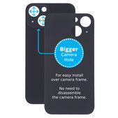Apple iPhone 13 Mini - Sklo Zadného Housingu so Zväčšeným Otvorom na Kameru (Midnight)