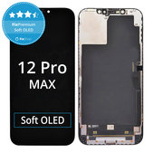 Displej Soft OLED pre iPhone 12 Pro Max, Dotykové sklo s rámom, FixPremium