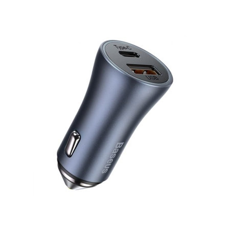 Baseus - Autonabíjačka USB, USB-C, 3A, šedá