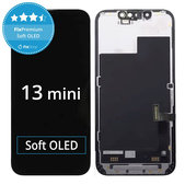 Displej Soft OLED pre iPhone 13 Mini, Dotykové sklo s rámom, FixPremium