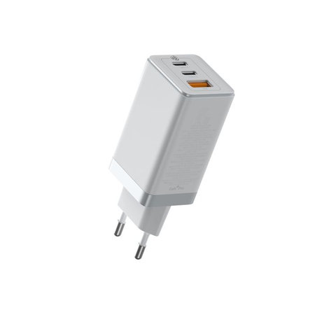 Baseus - Nabíjací Adaptér USB, 2x USB-C, 65W + Kábel USB-C / USB-C, biela