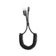 Baseus - Lightning / USB Kábel (1m), pružinový, čierna