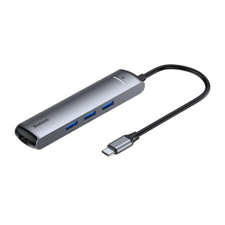Baseus - USB-C Hub 6v1, sivá