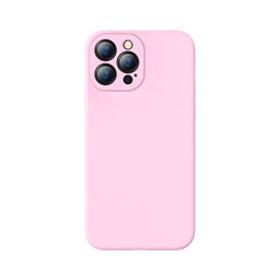 Baseus - Puzdro Liquid Gel iPhone 13 Pro, ružová