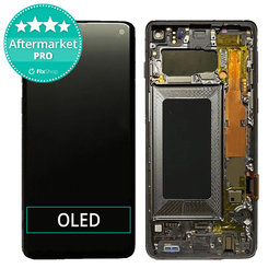 Samsung Galaxy S10 G973F - LCD Displej + Dotykové Sklo + Rám (Prism Black) OLED