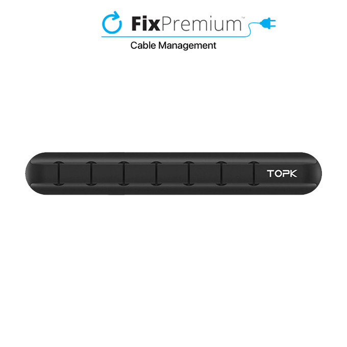 TOPK - Organizér Káblov - Držiak pre 7 Káble, čierna