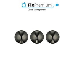 FixPremium - Organizér Káblov - Držiak pre kábel - Set 3 kusov, čierna