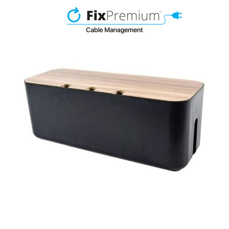 FixPremium - Organizér Káblov - Box na Káble, čierna