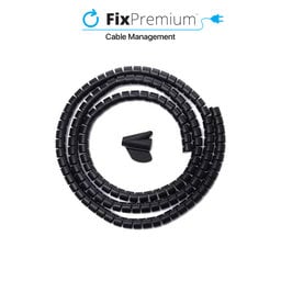 FixPremium - Organizér Káblov - Trubica (10mm), dĺžka 2M, čierna