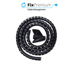 FixPremium - Organizér Káblov - Trubica (16mm), dĺžka 2M,čierna