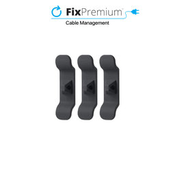 FixPremium - Organizér Káblov - Úchytka - Set 3 kusov, čierna