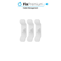 FixPremium - Organizér Káblov - Úchytka - Set 3 kusov, transparentná