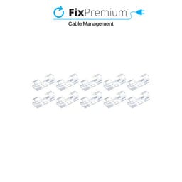 FixPremium - Organizér Káblov - Úchytka - Set 10 kusov, transparentná