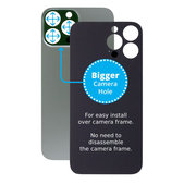 Apple iPhone 13 Pro Max - Sklo Zadného Housingu so Zväčšeným Otvorom na Kameru (Alpine Green)