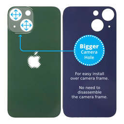 Apple iPhone 13 Mini - Sklo Zadného Housingu so Zväčšeným Otvorom na Kameru (Green)