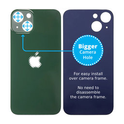 Apple iPhone 13 - Sklo Zadného Housingu so Zväčšeným Otvorom na Kameru (Green)
