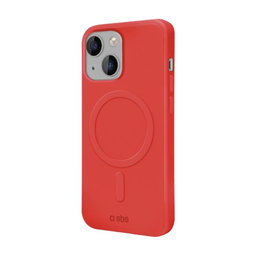 SBS - Puzdro Smooth Mag s MagSafe pre iPhone 14, červená