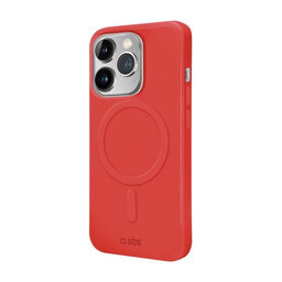 SBS - Puzdro Smooth Mag s MagSafe pre iPhone 14 Pro, červená