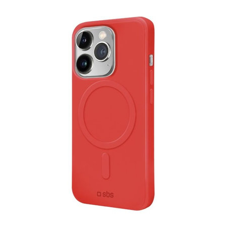 SBS - Puzdro Smooth Mag s MagSafe pre iPhone 14 Pro, červená