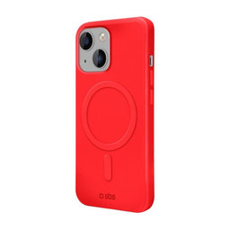 SBS - Puzdro Smooth Mag s MagSafe pre iPhone 14 Plus, červená