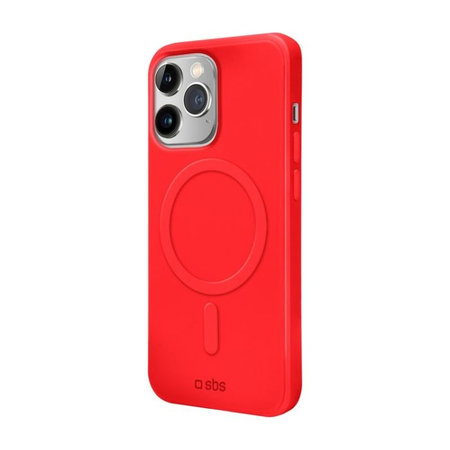 SBS - Puzdro Smooth Mag s MagSafe pre iPhone 14 Pro Max, červená