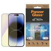 Tvrdené sklo UWF Anti-Bluelight AB s aplikátorom pre iPhone 14 Pro, Čierna, PanzerGlass